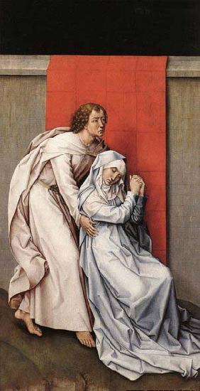 WEYDEN, Rogier van der Crucifixion Diptych oil painting picture